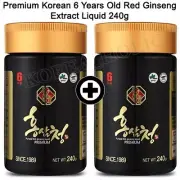 Premium Korean 6 Years Old Red Ginseng Extract Liquid 240g x 2EA Saponin Panax