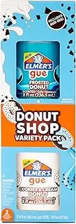 Elmer's GUE Premade, Donut Shop Variety Pack, Scented, Includes Fluffy, Glossy Blue, Slime Add-Ins, 2 Count