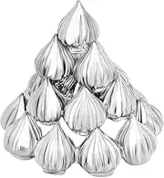 [Generic] Ganesha Arts Modak in Pure Silver 21 Adjoined Modak for Puja Offering Sweet Prasad for Lord Ganesh Hindu Religion Pooja Item, Regular, Non-Precious Metal, no gemstone