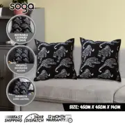 SOGA 2X 45cm Throw Pillow Black Leopard Light Luxury Decorative