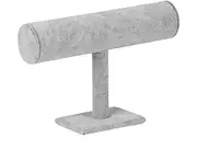 tooloflife Velvet Leather Jewellery Hovering T-Bar Holder Stand Bracelet Display 5 Colors T-Bar Bracelet Chain Watch Necklace Hand Display Stand Holder Organiser Ice Velvet Grey