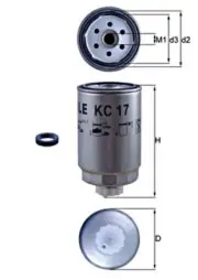 MAHLE Fuel Filter For SCANIA FIAT DEUTZ-FAHR INTERNATIONAL HARV. FENDT 3 K EFG9