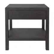 Cafe Lighting & Living Chiswick Bedside Table (Black) - 56cm x 40cm x 56cm