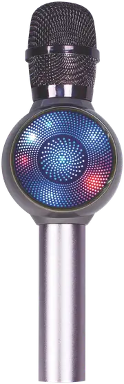 Laser LED Karaoke Microphone - Silver