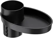 Car Seat Snack Tray Portable Cup Holder with Plate Organizer Rotatable eat Cup Holder with Food Trays Black One Size