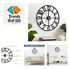 Arabic Numeral Wall Clock 16IN Battery Operated Black, Silent Non Ticking, Wa...