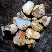 50.00 Cts Natural Ethiopian Opal Rough Fire Opal Loose Gemstone Lot
