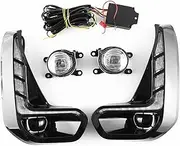 LED Daytime Running Light Fog Light Lamp DRL Kits Assembly with Turn Signal Accessories Compatible With Toyota Hilux Compatible With REVO 2020 2021