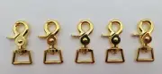 5 Piece Gold Lobster Swivel Snap Hook Dog Leash Keychain Belt Clasp Trigger