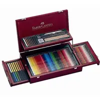 在飛比找PChome24h購物優惠-Faber-Castell 藝術家級古典木盒典藏組合套裝* 