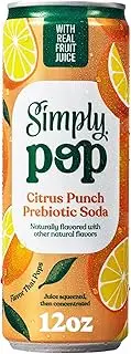 Simply Pop Citrus Punch Prebiotic Soda