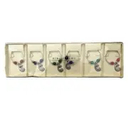 Pier 1 Imports Wine Glass Drink Charms with Paisley Beads - Set of 6 NEW