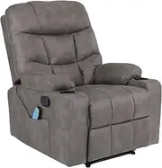 Levede Electric Recliner Chair Massage Chairs with Remote Control,Leathaire Lounge Back Heated Sofa,Recliner,8 Points,5 Mode,Adjustable Footrest & Backrest Lounge Sofa Chair for Living Room,150kg Load