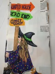WHICH WAY WITCH Halloween Sewing DIY Fabric Cut Out Kit Make A Wall/Door Hanging