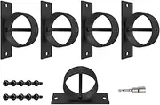 Decorative Ring Rope Supports Holders - Drop Ring Bracket Support Holder,Sturdy Wall Mount Hanger Easy Installation Hardware for Decks Gardens Docks Railing