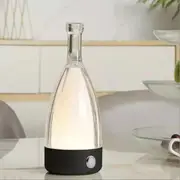 Anyhouz Luxury Lamp Black Wine Bottle Home Decor USB Rechargeable Table Accents for Bedroom Hotel Living Room