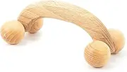 Tuuli Accessories Back Massage Muscle Roller Tool Massager for Neck Shoulder Arms Legs Body Wooden Balls 7 x 3 inches