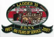 New York Fire Department (FDNY) Ladder 35 Anniversary Patch V1