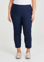 [Taking Shape] Taking Shape Petite Editorial Work Pant Size 16 in Dark Indigo, Cotton - Plus Size Women's Bottoms Dark Indigo