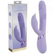 VIVE Pallina - Purple - Purple 25 cm USB Rechargeable Tapping Rabbit Vibrator