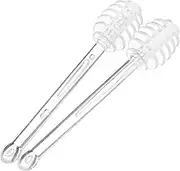 JECOMPRIS 2pcs Honey Dipper Food-Grade Honey Spoon for Easy Stirring Jars and Pots Safe and Reusable Kitchen Accessory