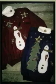 Snowman Sweatshirt Applique Sewing Pattern Primitive Folk Country
