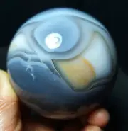 TOP 535G Natural Polished Agate Crystal Sphere Ball Healing Madagascar WD388