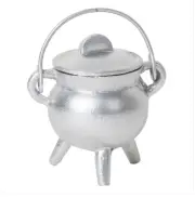 Aluminium Cauldron with Lid Handle Pagan Wicca Spell Ritual Smudge Burner Pot