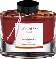 Pilot Iroshizuku Fountain Pen Ink - 50 ml Bottle - Fuyu-gaki Persimmon (Vermilion Red Orange) (Japan Import)