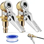 2Pcs Tire Air Chuck Quick Connect Locking Valve Durable Inflation Tool for Cars Motorcycles Trucks Easy to Use with Air Compressors Sturdy Design for Long Lasting