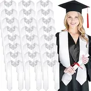 [Geyoga] 24 Pieces Unisex Graduation Stole Plain Graduation Sash Honor Stole for Graduation Students, 70 Inches