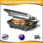 2 Slice Sandwich Maker Press Large Grill Non Stick Electric Jaffle Grill Toaster