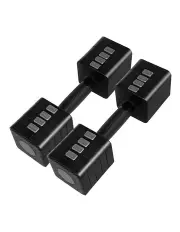 [Centra] 1 Pair of Adjustable Metal Block Set Dumbbells 2.8kg-10kg in Black