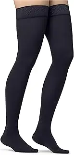 JOBST Maternity Opaque Compression Thigh High Stockings, Closed Toe, 15-20 mmHg Moderate Support for Swollen Legs During Pregnancy