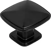 Black Square Kitchen Cabinet Knobs - 10 Pack of Drawer Handles Hardware