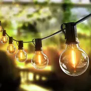 35Ft LED Outdoor String Lights,G40 Globe Patio Lights with 15 Shatterproof Ediso