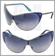 TOM FORD 364 Cat Eye VANDA Blue Gunmetal Sunglasses Gray Gradient TF364 Women