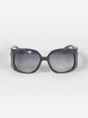Black Gradient Embellished Arm Sunglasses