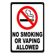 3x No Smoking Or Vaping Allowed Rustic Metal Sign Vintage Tin Shed Garage Bar