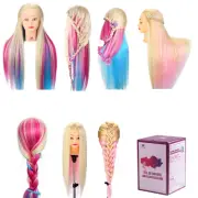 Training Head Cosmetology Hairdressing Mannequin Manikin Doll Synthetic + Clamp