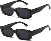 [JUSLINK] Rectangle Sunglasses for Women Trendy Retro Fashion 90s Sunglasses UV 400 Protection Square Frame Eyewear