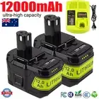 12.0Ah Battery For Ryobi 18V Lithium P108 for ONE+ for PLUS 6Ah RB18L26 /Charger