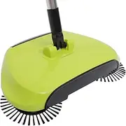 [Gatuida] Multi Function Hand Sweeper Broom with Handle Enclosed Trash Bin Rotating Mop for Effortless Floor Cleaning in Green No Batteries