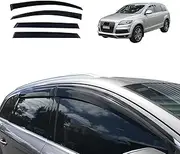 OAD4X4 Weathershields Compatible with Audi Q7 2006-2015, Weather Shields Window Visors Wind Deflectors Sun Rain Guard 4PCS Set