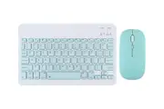 Portable Bluetooth Slim Wireless Keyboard + Mouse 2-in-1 Combo for Tablets, Smartphones, PCs, Smart TVs, Mint