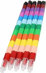 Kisangel 5Pcs Colorful Crayons for Buildable Crayon for Creative Art Fun Drawing and Painting Activities Party Favor for