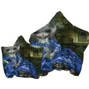 Alice and Cat Fairytale Daydreaming Wonderland Towel with Hood