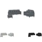 Sofa Set with Cushions 2-Seater Sofa Upholstered Couch Settee Velvet vidaXL
