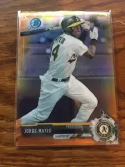 2017 Bowman Draft Chrome Jorge Mateo Orange Refractor RC #/25 Athletics