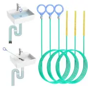 Sink Drain Snake Hair Clog Remover Tool Unbreakable Metal 3 Pack